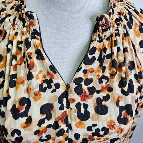 Democracy Ruffle Neck Long Sleeve Blouse Size Medium - Picture 4 of 11